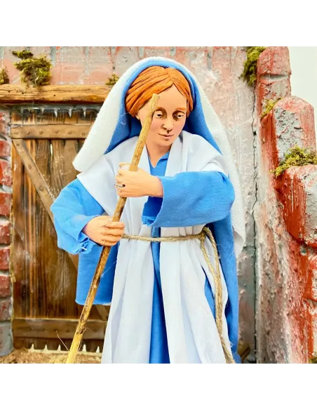 Famiglia di Nazareth a lavoro in movimento 30 cm