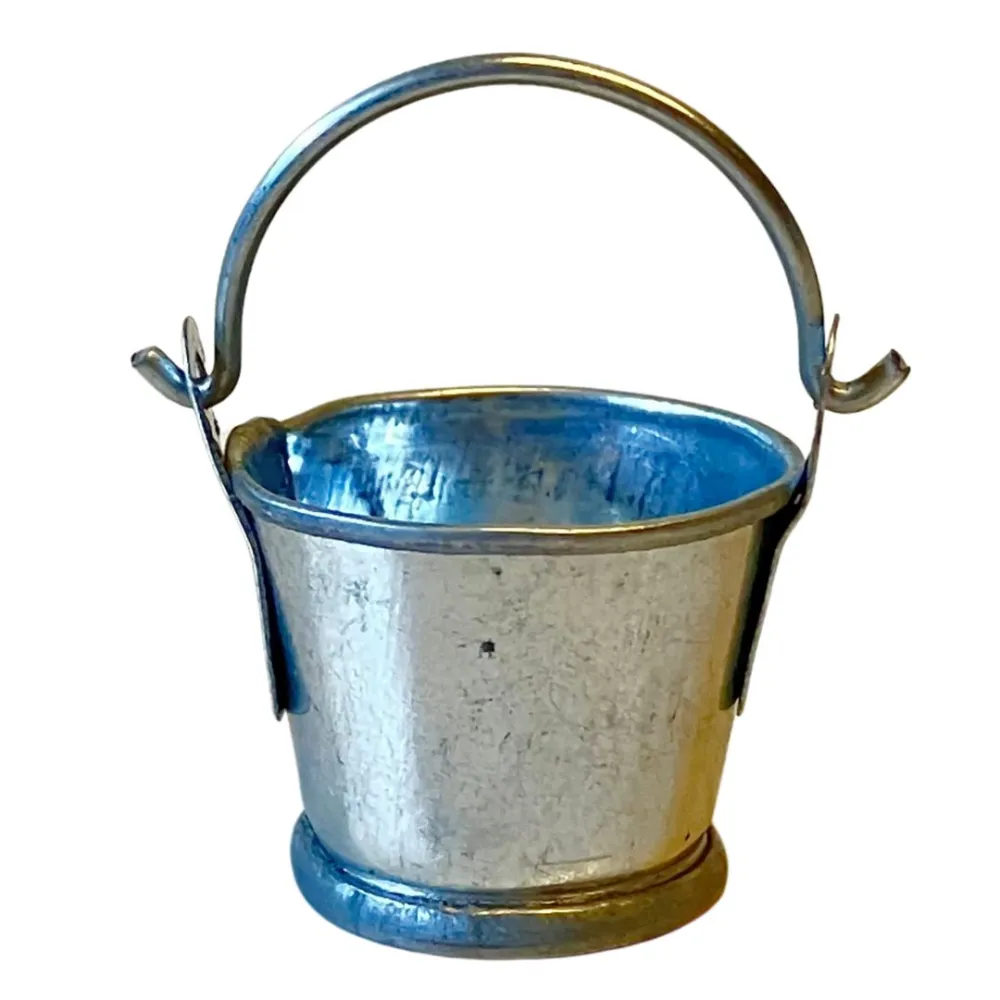 Sheet Metal Bucket with Handle for 8–10 cm Nativity Figures