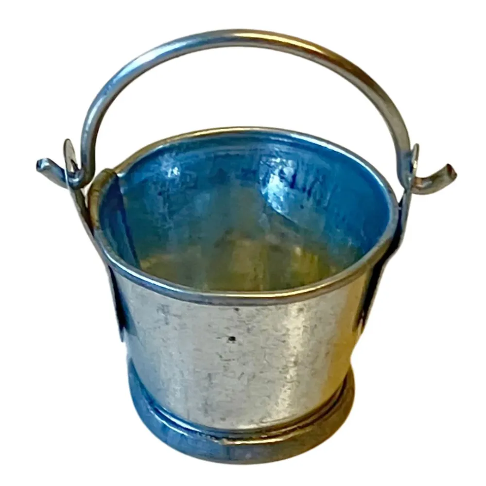 Sheet Metal Bucket with Handle for 8–10 cm Nativity Figures
