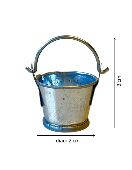 Secchio con manico in lamiera per statue da 8-10 cm