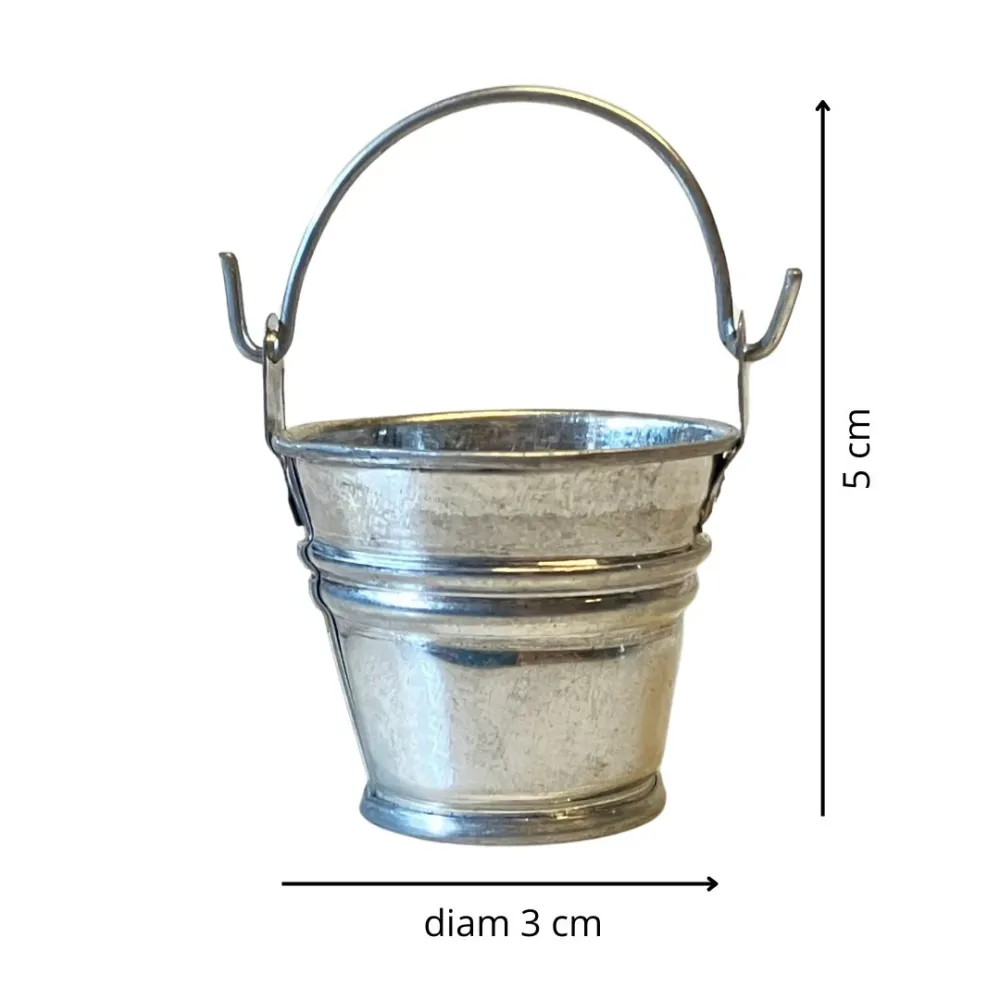 Sheet Metal Bucket with Handle for 20 cm Nativity Figures