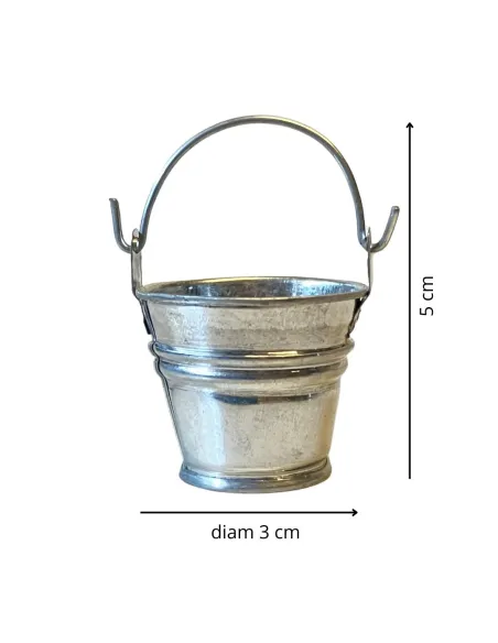 Secchio con manico in lamiera per statue da 20 cm