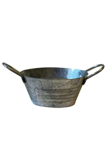 Galvanised Metal Wash Tub for 8–10 cm Nativity Figures