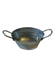 Galvanised Metal Wash Tub for 8–10 cm Nativity Figures