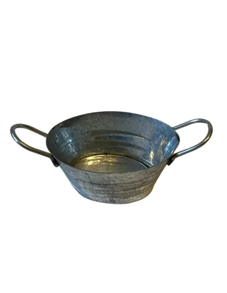Galvanised Metal Wash Tub for 8–10 cm Nativity Figures