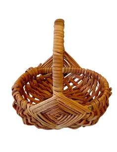 Wicker Basket with Handle and Decorative Weave for 30–35 cm Nativity Figures 2