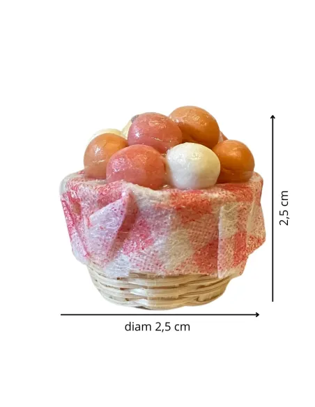 Cesto con uova per statue da 12-15 cm