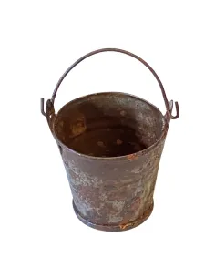 Secchio arrugginito con manico per statue da 30 cm 2