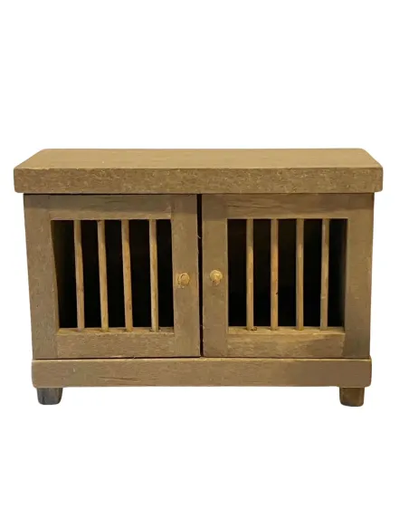 Gabbia in legno per conigli per statue da 8-10 cm