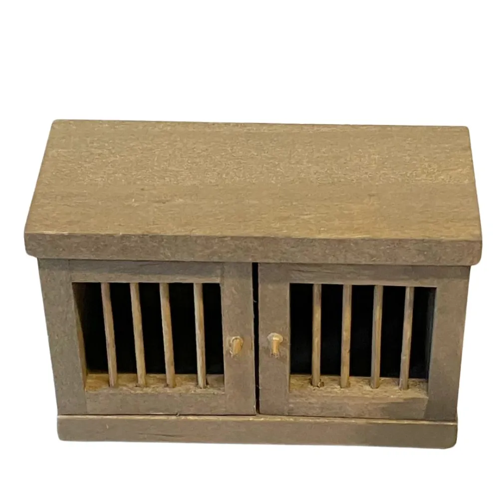 Wooden Rabbit Hutch for 8–10 cm Nativity Figures