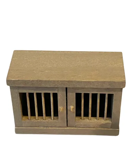 Gabbia in legno per conigli per statue da 8-10 cm