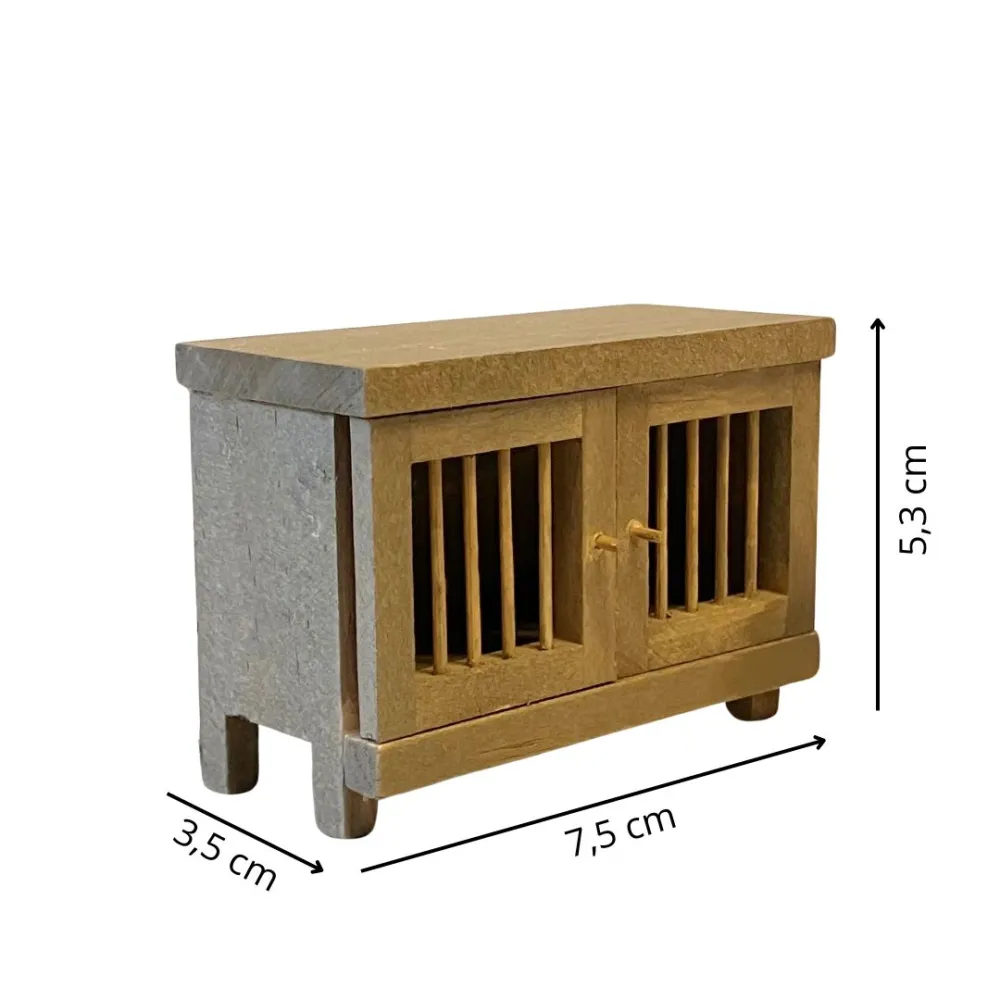 Wooden Rabbit Hutch for 8–10 cm Nativity Figures