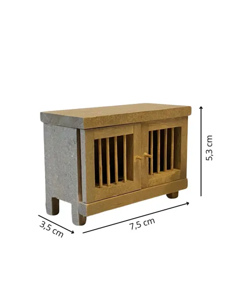 Gabbia in legno per conigli per statue da 8-10 cm