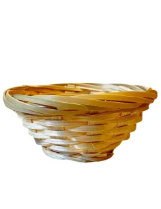 Low Handleless Wicker Basket for 30–35 cm Nativity Figures