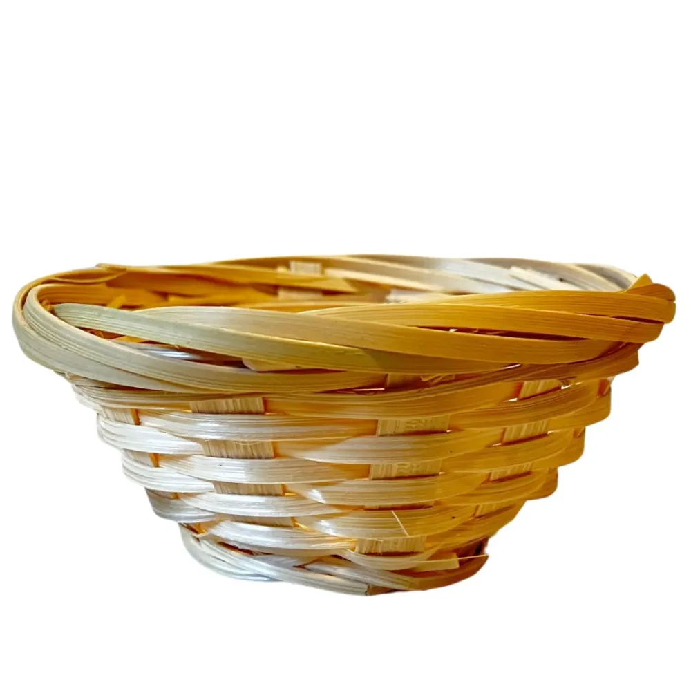 Low Handleless Wicker Basket for 30–35 cm Nativity Figures