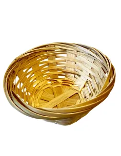 Cesto basso in vimini senza manico per statue da 30-35 cm 2