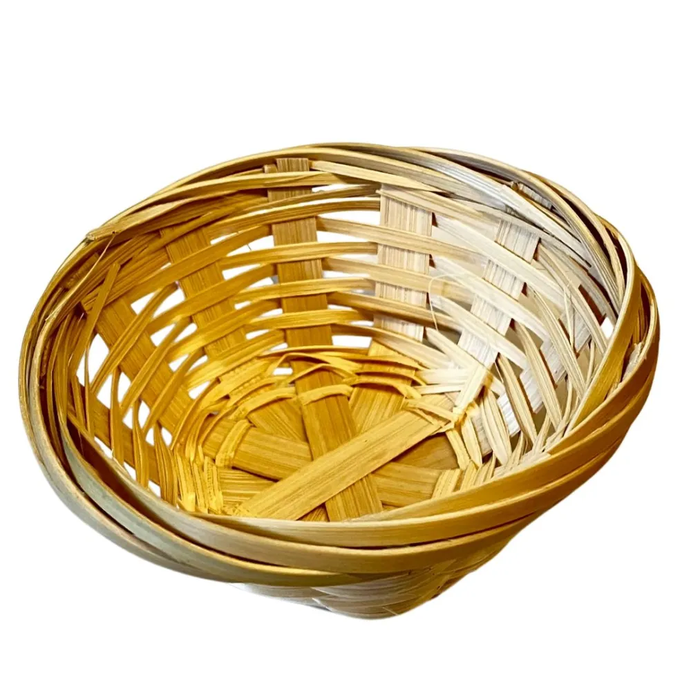 Low Handleless Wicker Basket for 30–35 cm Nativity Figures