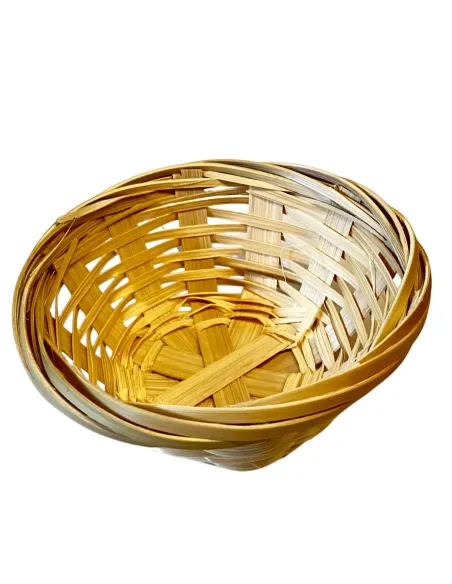 Cesto basso in vimini senza manico per statue da 30-35 cm