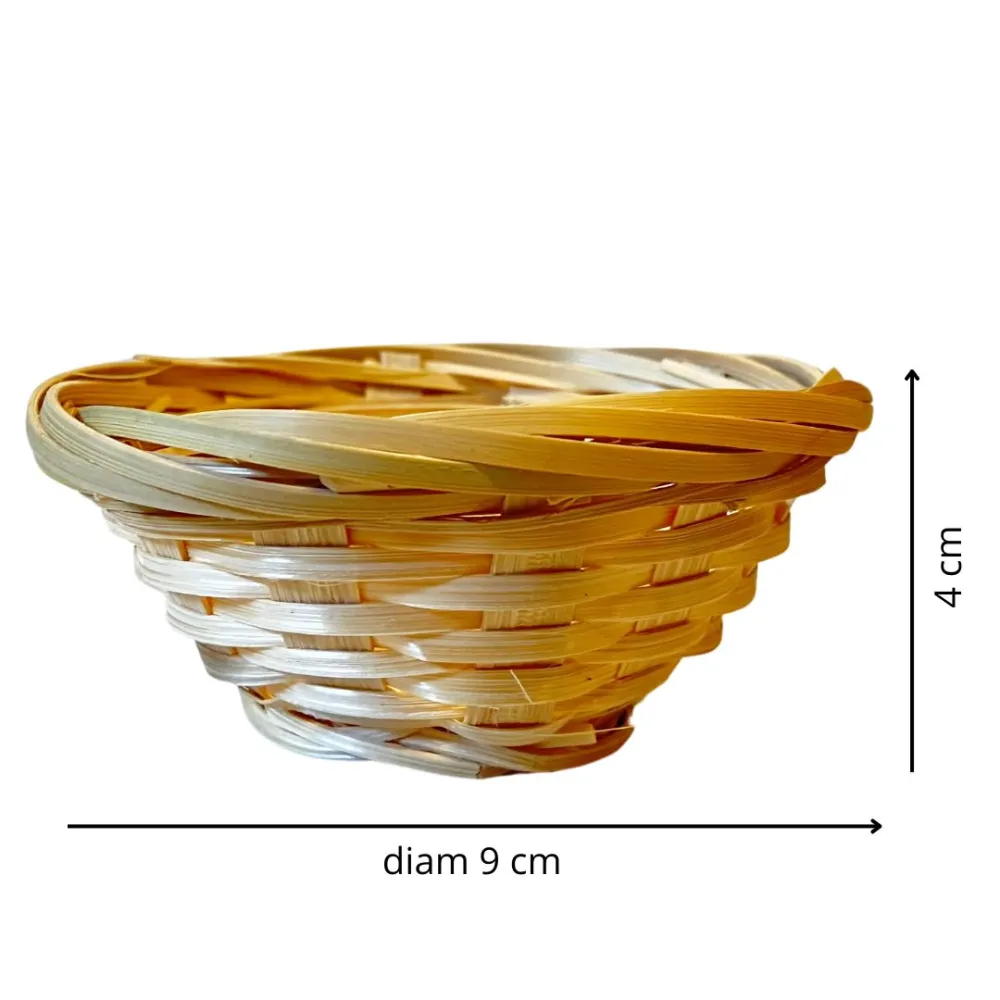 Low Handleless Wicker Basket for 30–35 cm Nativity Figures