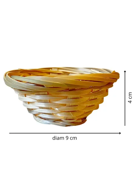 Cesto basso in vimini senza manico per statue da 30-35 cm