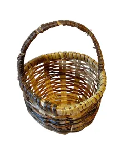 Two-Tone Wicker Basket with Handle for 30–35 cm Nativity Figures 2