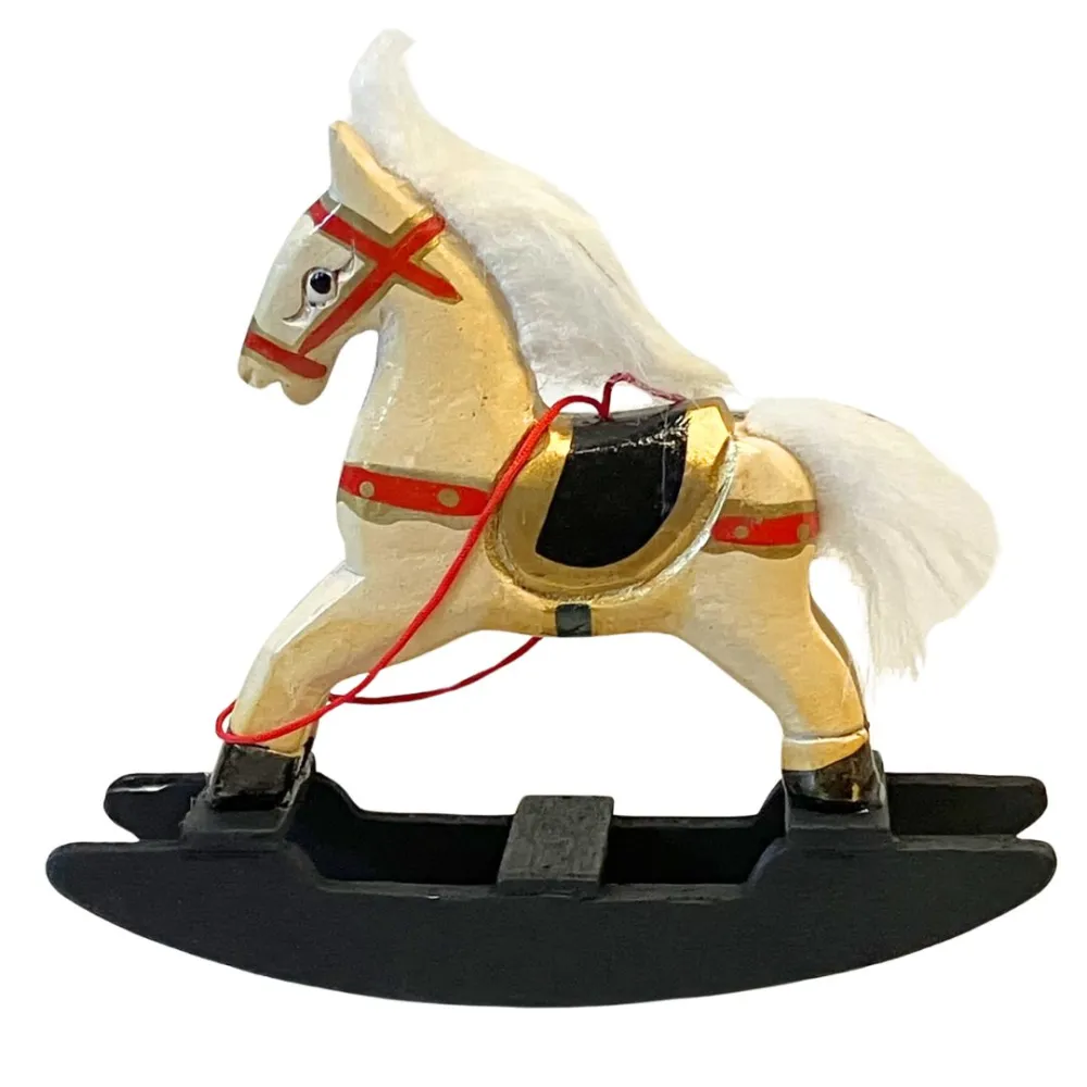Wooden Rocking Horse for 30 cm Nativity Figures