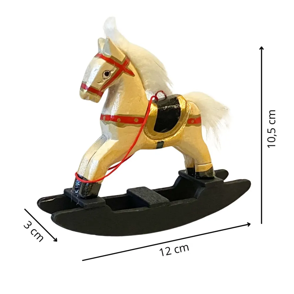 Wooden Rocking Horse for 30 cm Nativity Figures