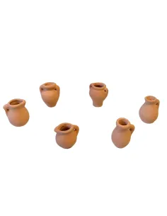 Set 6 anfore in terracotta per statue da 12-15 cm 2
