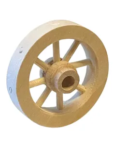 Ruota carro in legno diametro 3 cm per statue da 8 cm