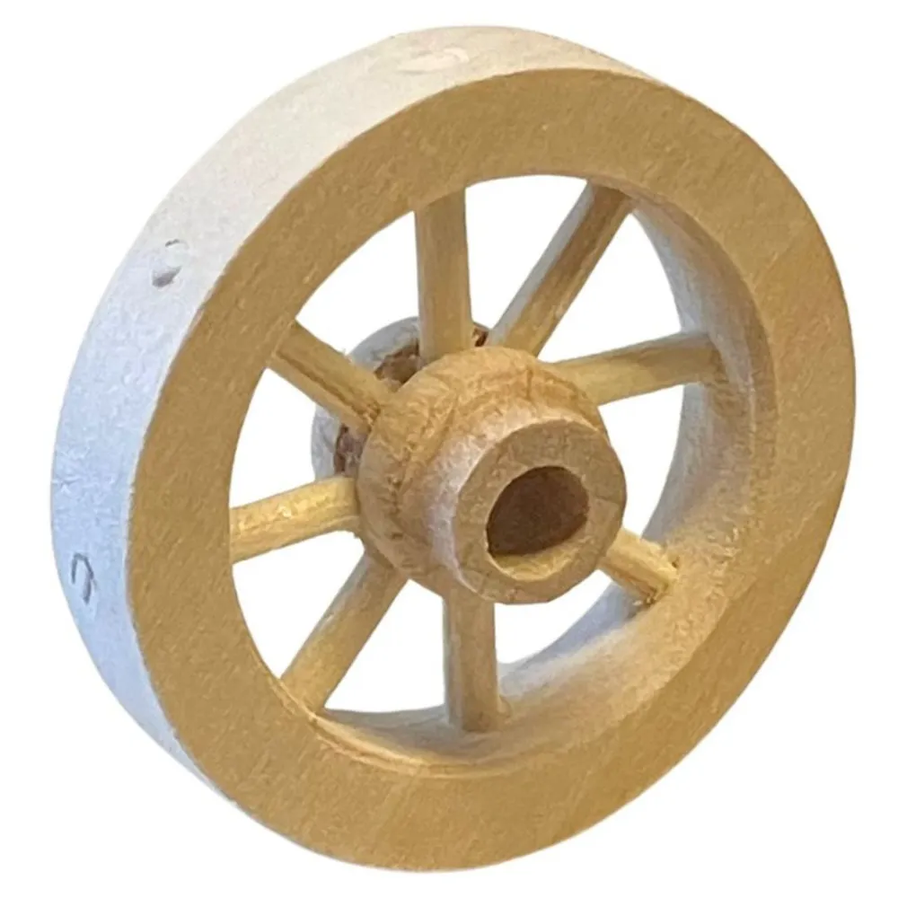 Ruota carro in legno diametro 3 cm per statue da 8 cm