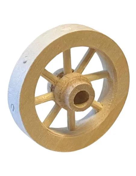 Ruota carro in legno diametro 3 cm per statue da 8 cm