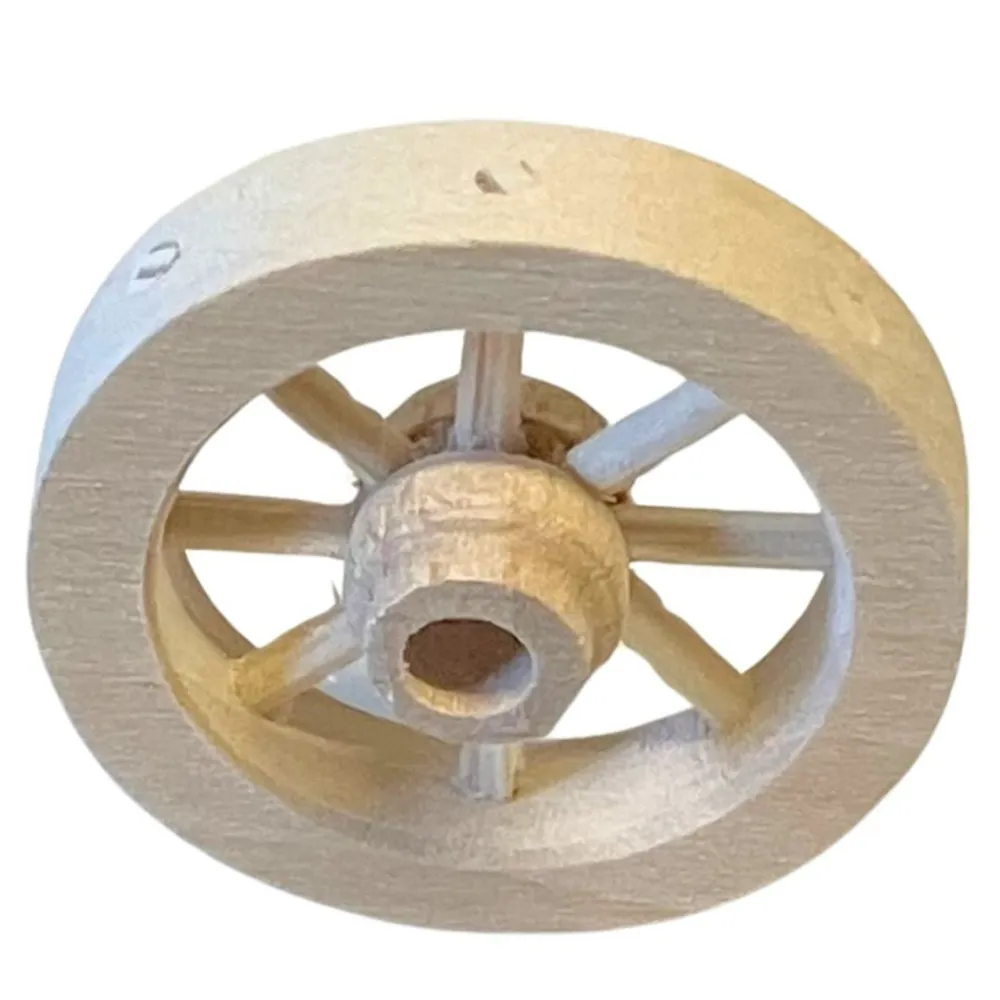 Ruota carro in legno diametro 3 cm per statue da 8 cm