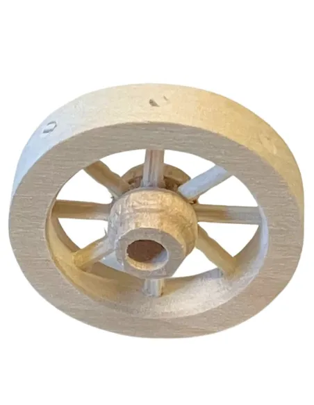 Ruota carro in legno diametro 3 cm per statue da 8 cm