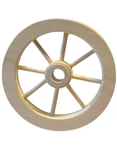 5 cm Diameter Light Wooden Cart Wheel for 10–15 cm Nativity Figures 2