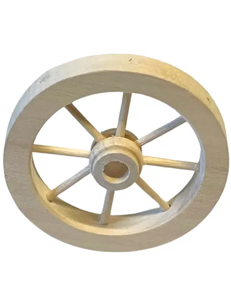 5 cm Diameter Light Wooden Cart Wheel for 10–15 cm Nativity Figures