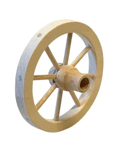 Ruota carro in legno diametro 7 cm per statue da 20 cm