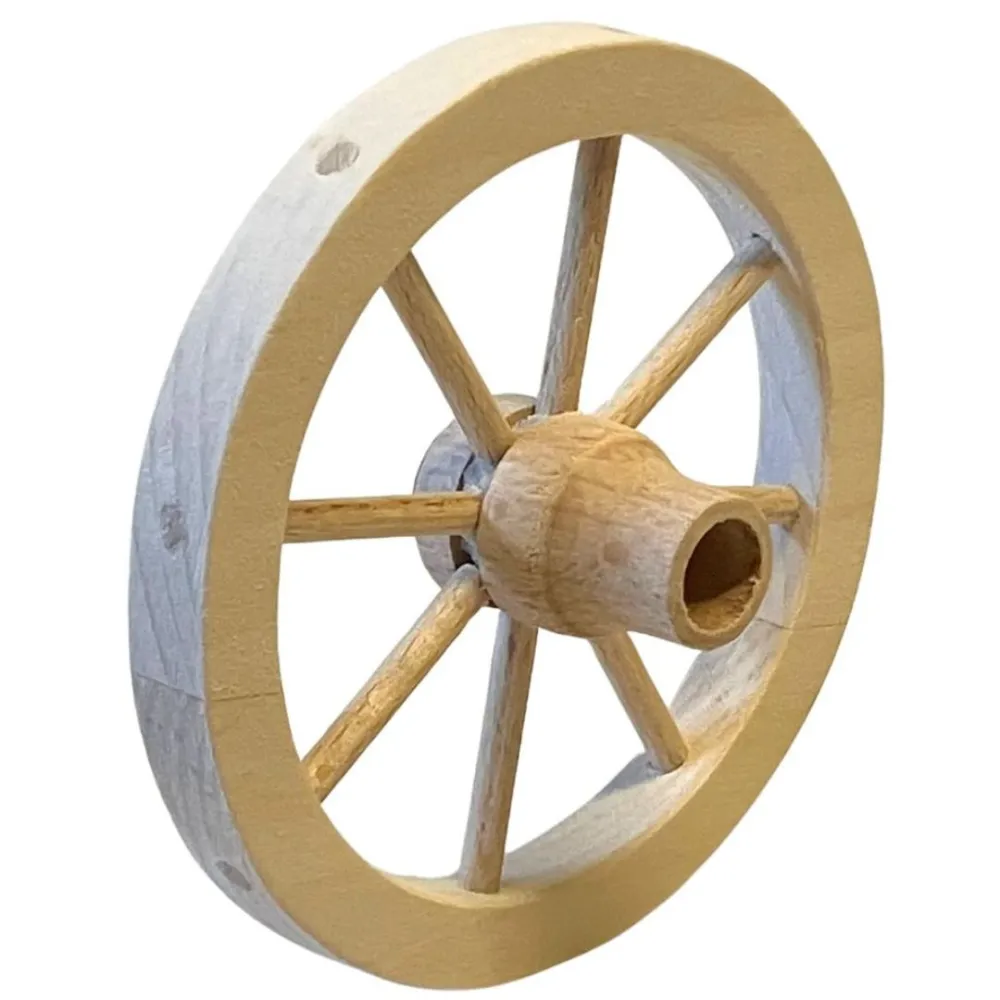 7 cm Diameter Wooden Cart Wheel for 20 cm Nativity Figures