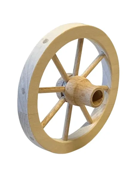 Ruota carro in legno diametro 7 cm per statue da 20 cm