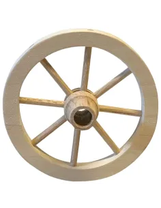 Ruota carro in legno diametro 7 cm per statue da 20 cm 2
