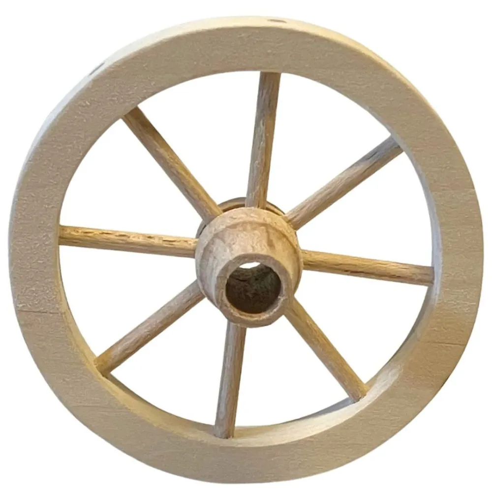 7 cm Diameter Wooden Cart Wheel for 20 cm Nativity Figures
