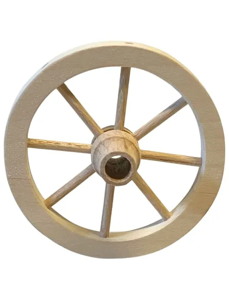 7 cm Diameter Wooden Cart Wheel for 20 cm Nativity Figures