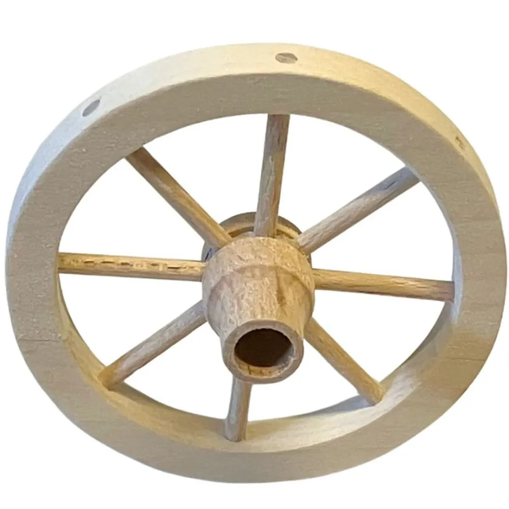 7 cm Diameter Wooden Cart Wheel for 20 cm Nativity Figures
