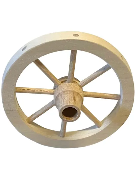 Ruota carro in legno diametro 7 cm per statue da 20 cm