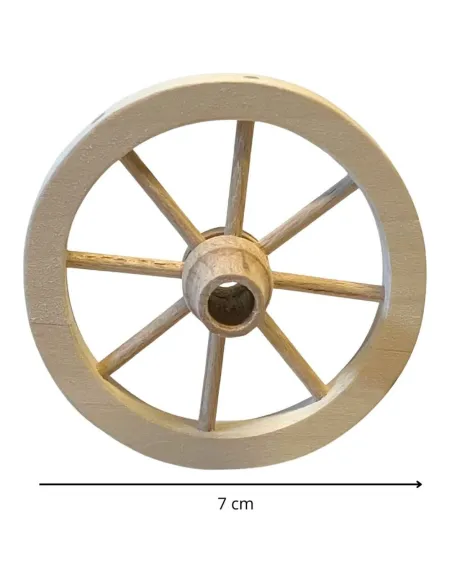 7 cm Diameter Wooden Cart Wheel for 20 cm Nativity Figures