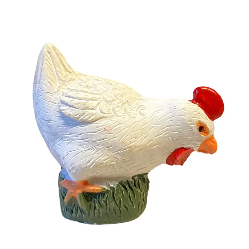 Set of One Rooster and Three Hens for 25–30 cm Nativity Figures