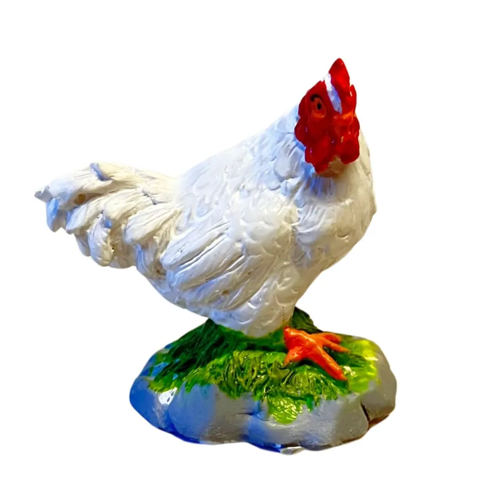 Set of One Rooster and Three Hens for 25–30 cm Nativity Figures