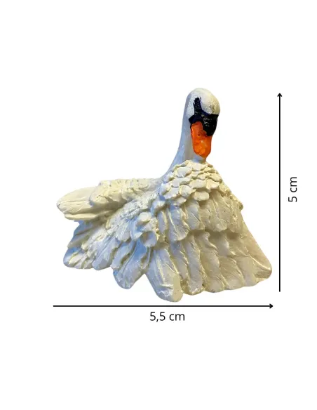 Resin Swan Grooming Its Wing for 20 cm Nativity Figures