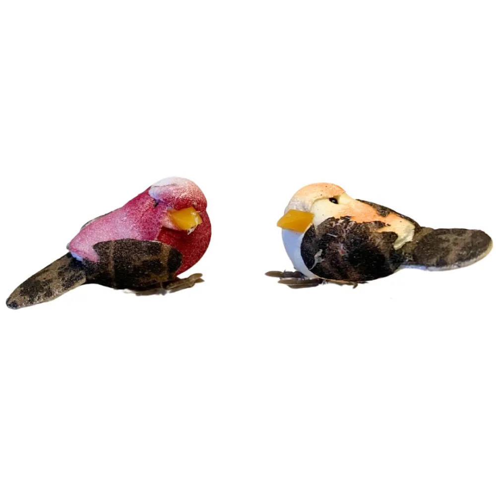 Set of Two Assorted Polystyrene Birds for 25–30 cm Nativity Figures