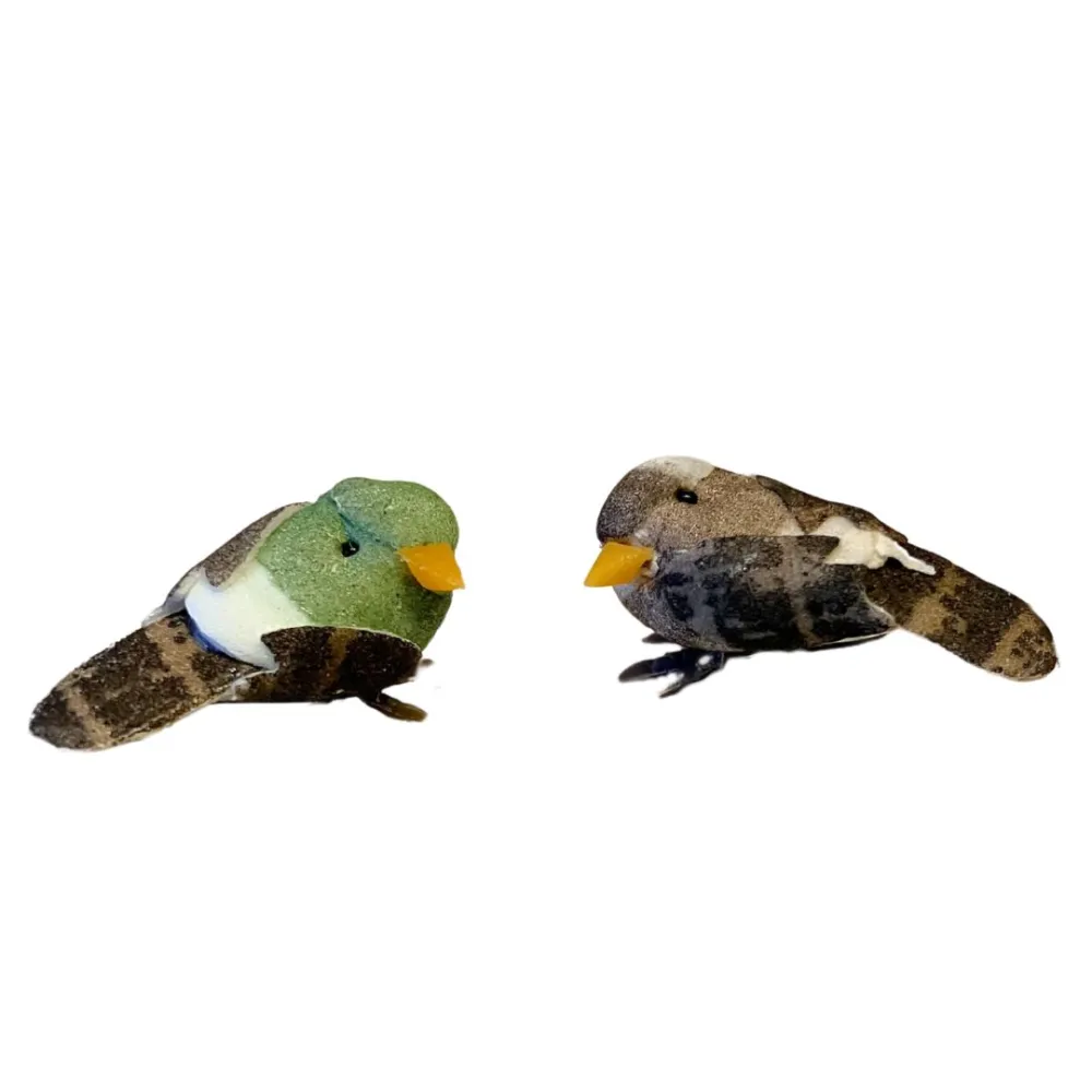 Set of Two Assorted Polystyrene Birds for 25–30 cm Nativity Figures