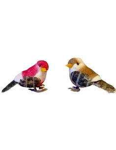 Set 2 uccellini colori assortiti in polistirene per statue da 30-35 cm